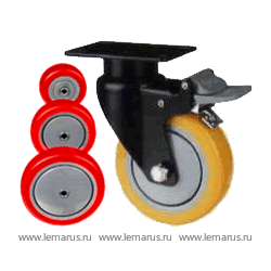 Колесо поворотное с площадкой <nobr>Lema EH2-PU-75-90-B7</nobr>