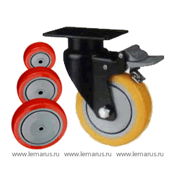 Колесо поворотное с площадкой <nobr>Lema EH2-TPU-125-140-B7</nobr>